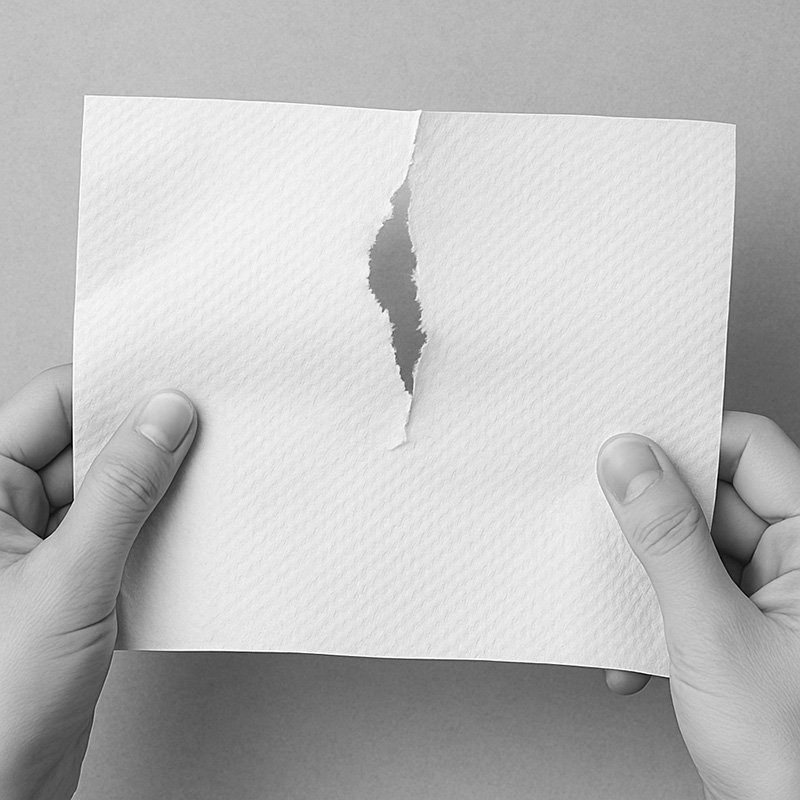napkin tears easily during use