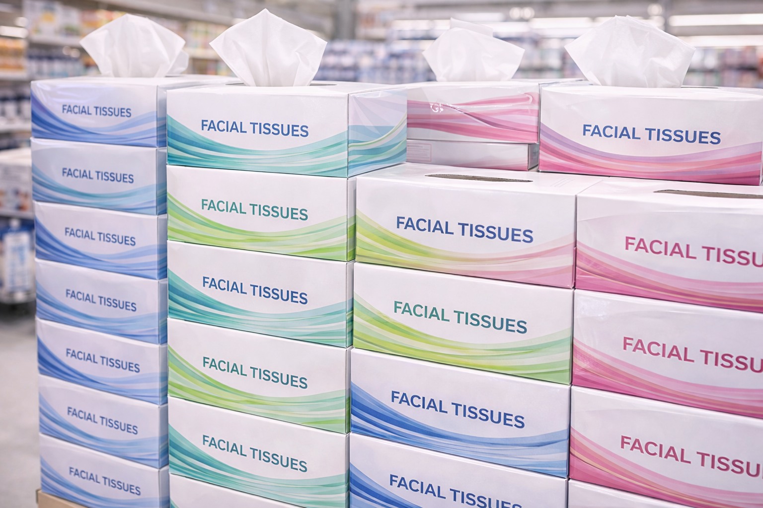 boxed facial tissue supplier
