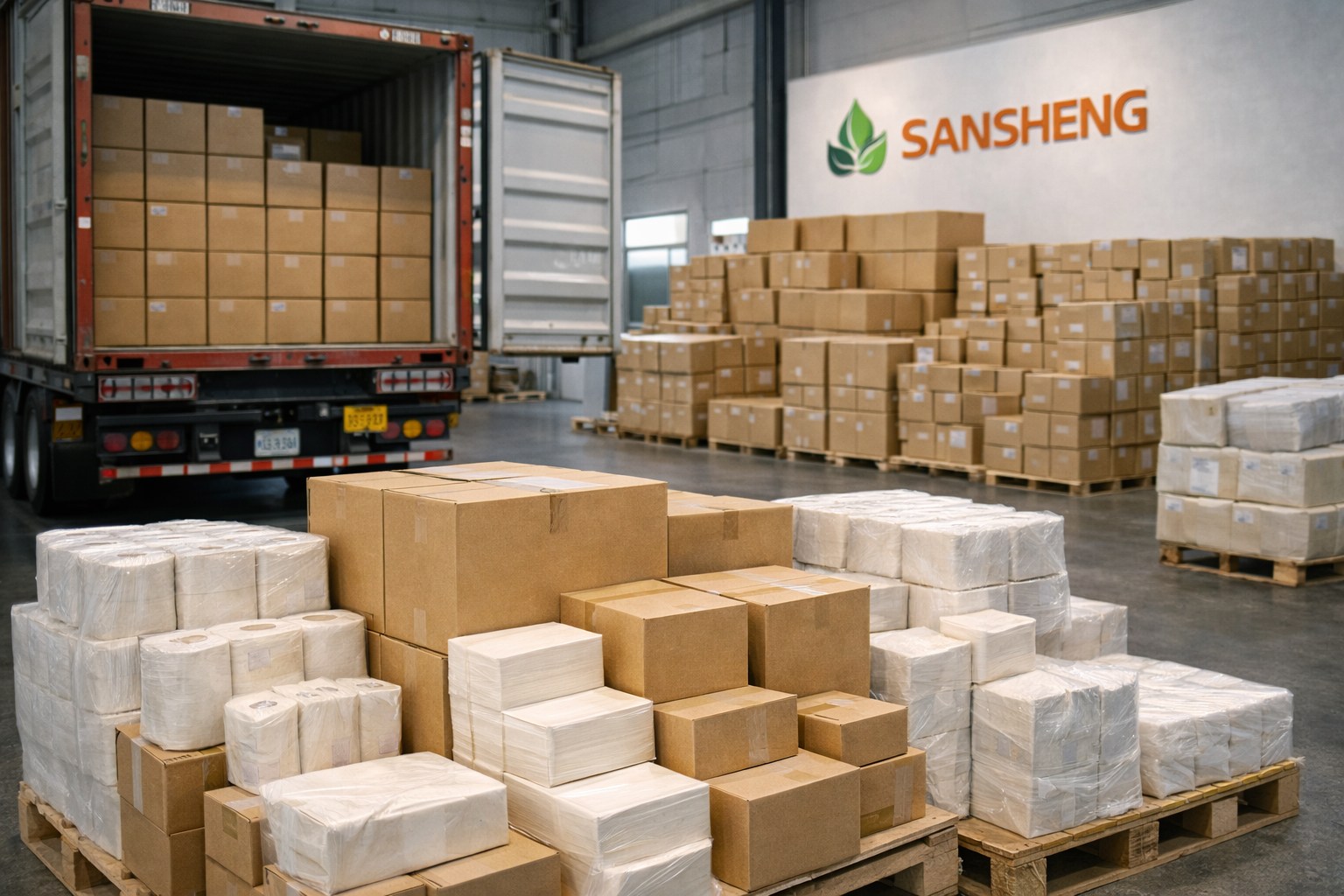 bulk tissue paper shipment for South America