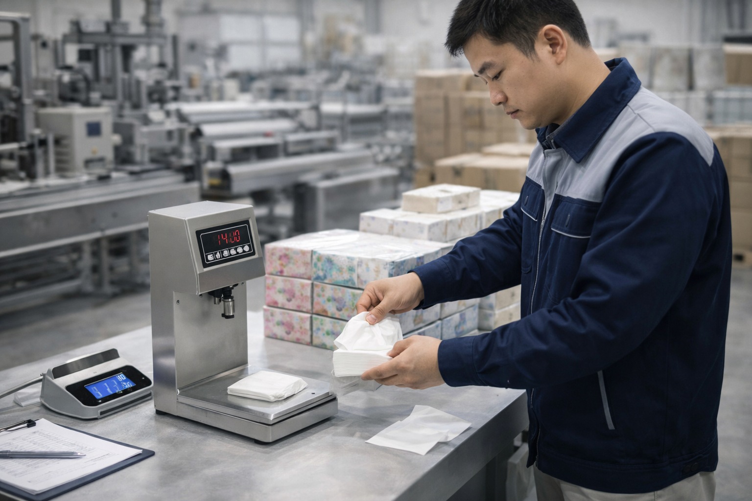 Facial Tissue Manufacturer quality control inspection
