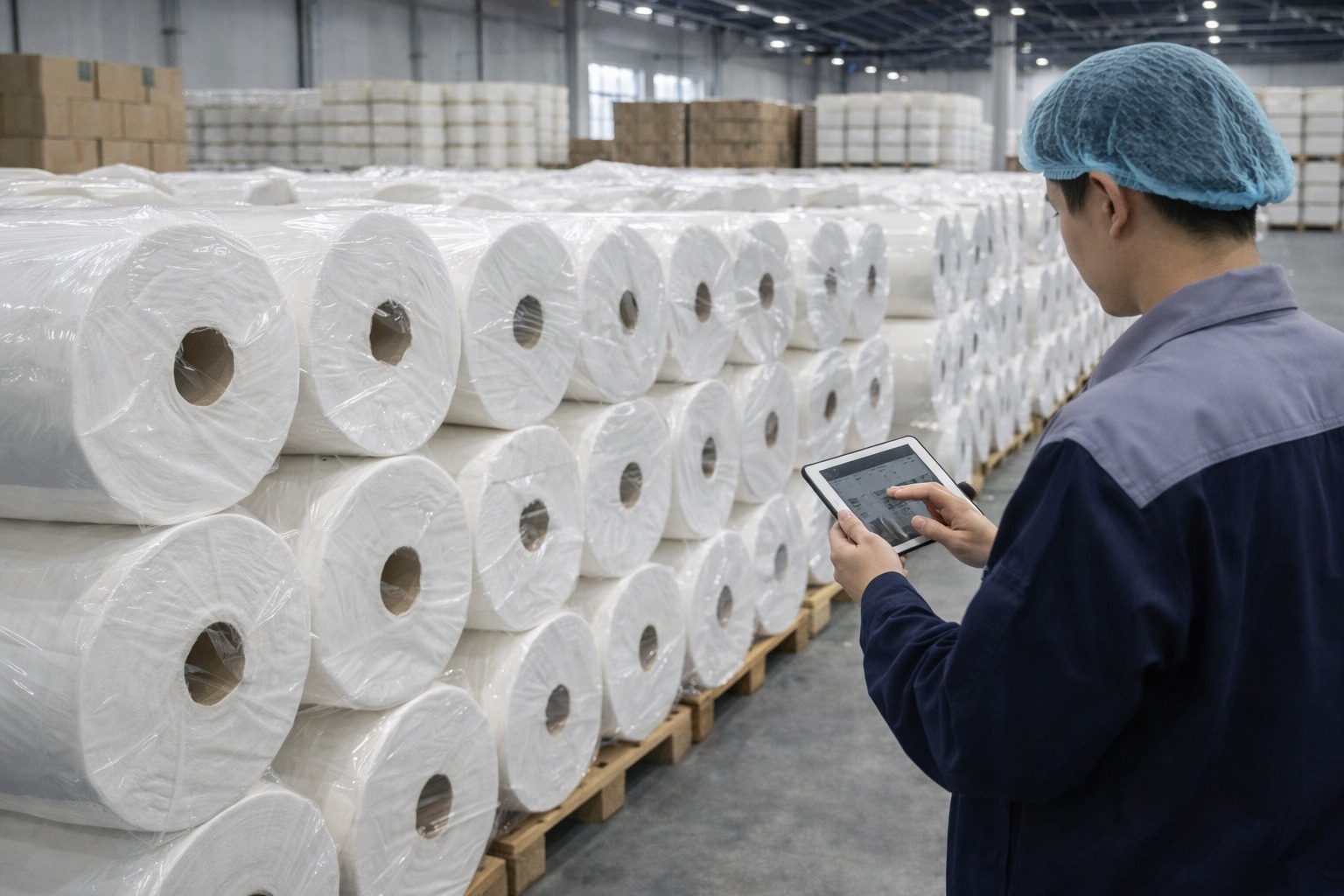 Jumbo roll tissue wholesale from China toilet paper manufacturer warehouse