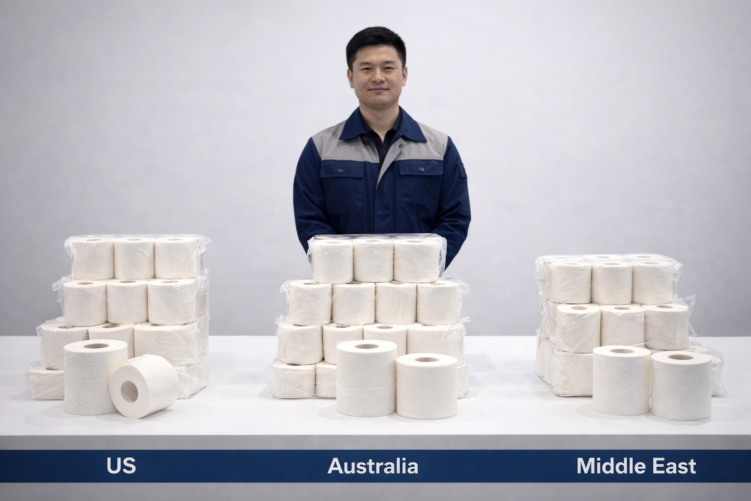 Wholesale Toilet Paper export cartons ready for container loading