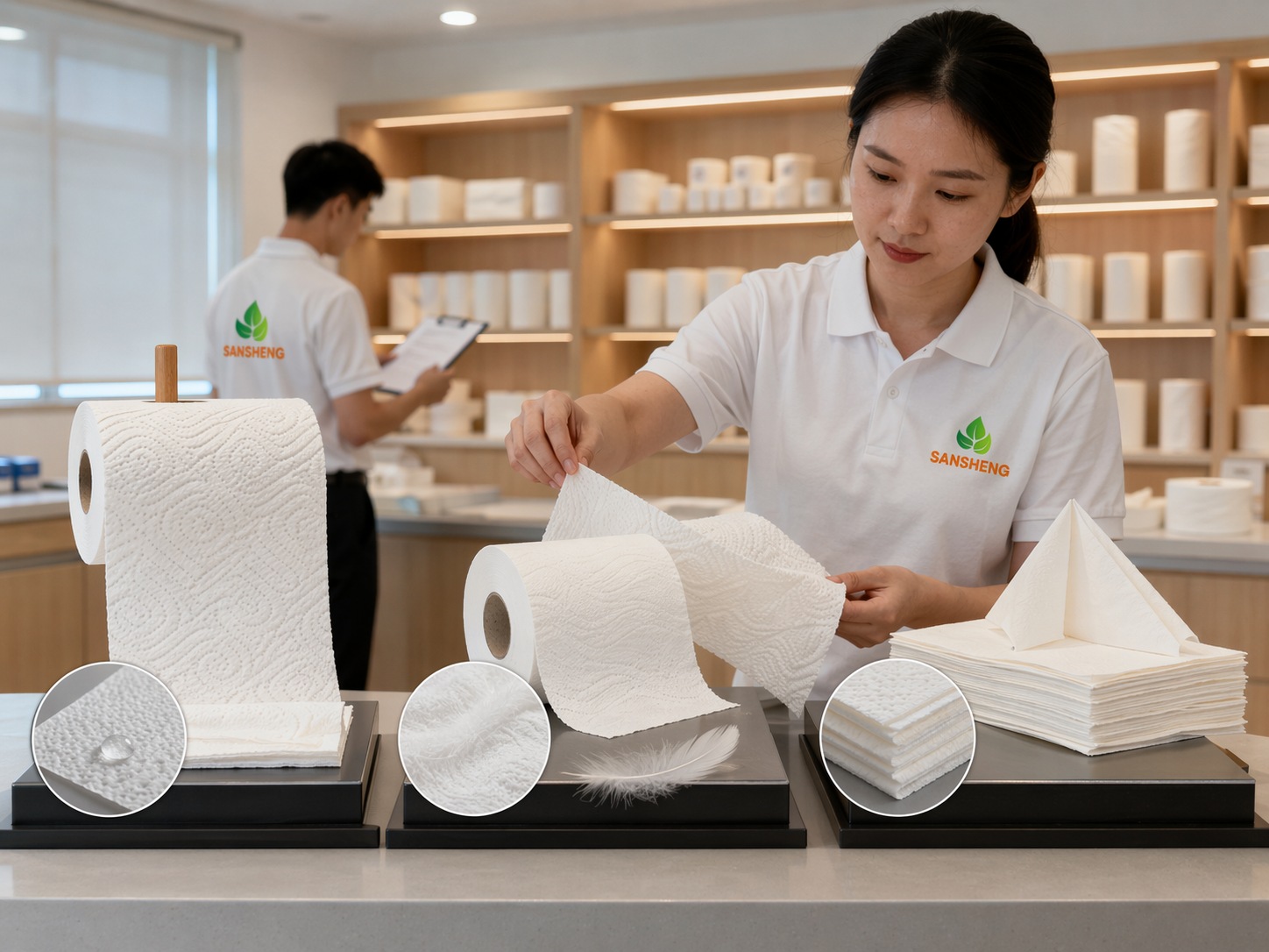 TAD paper applications for kitchen towel, toilet paper and napkin programs