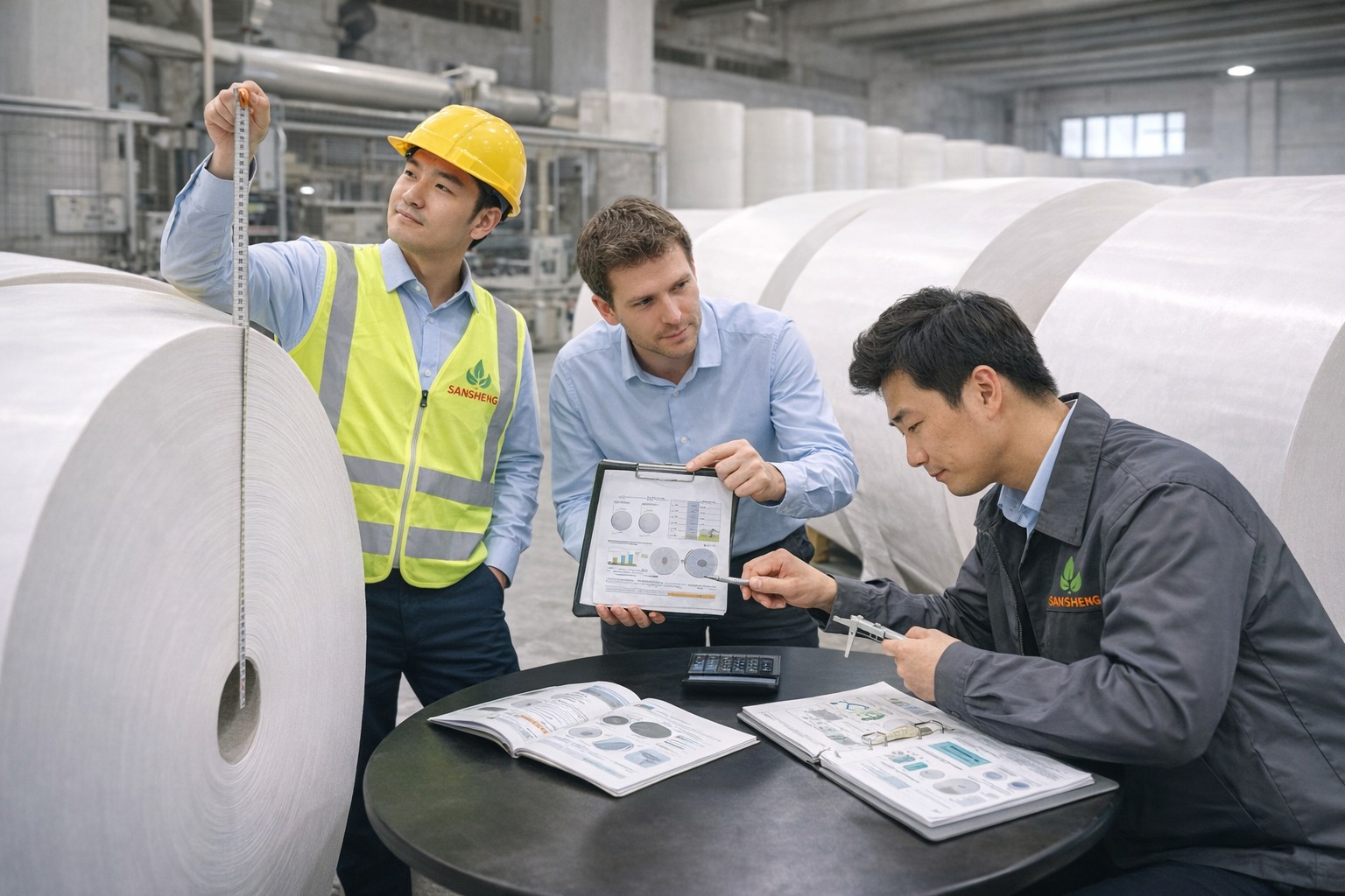 Tissue mother roll buyer comparison scene for converting performance and bulk supply