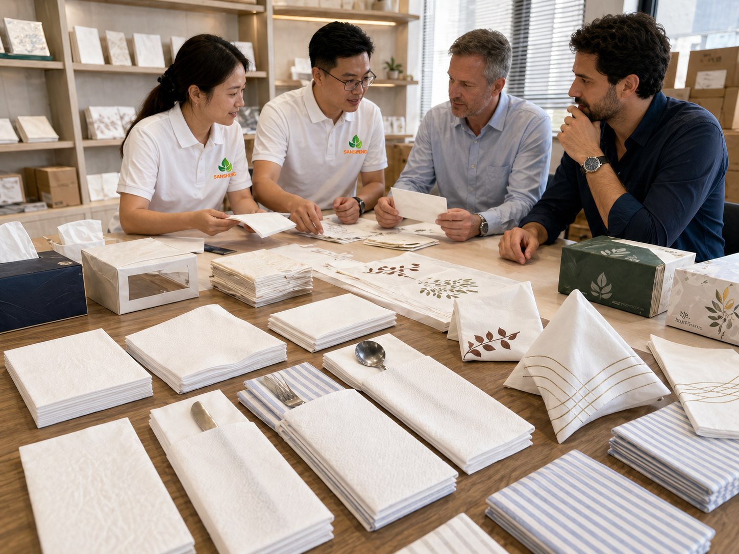 Airlaid napkin formats showroom with dinner napkins cocktail napkins guest towels and custom fold options