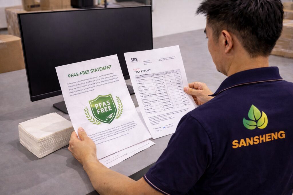 airlaid napkins supplier 2026 PFAS free compliance documentation for food service