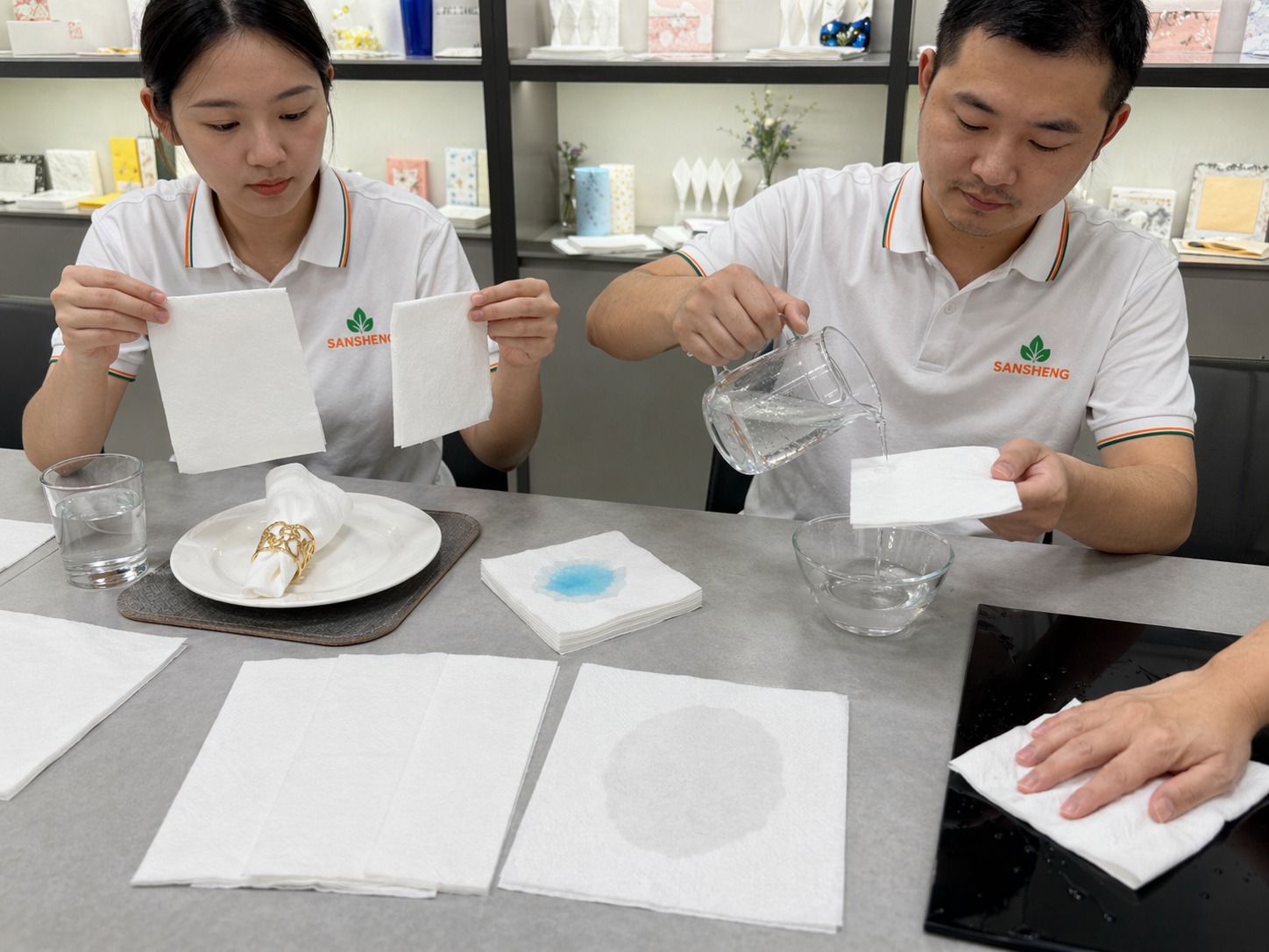 Premium airlaid napkin presentation for hospitality branding private label and upscale table service