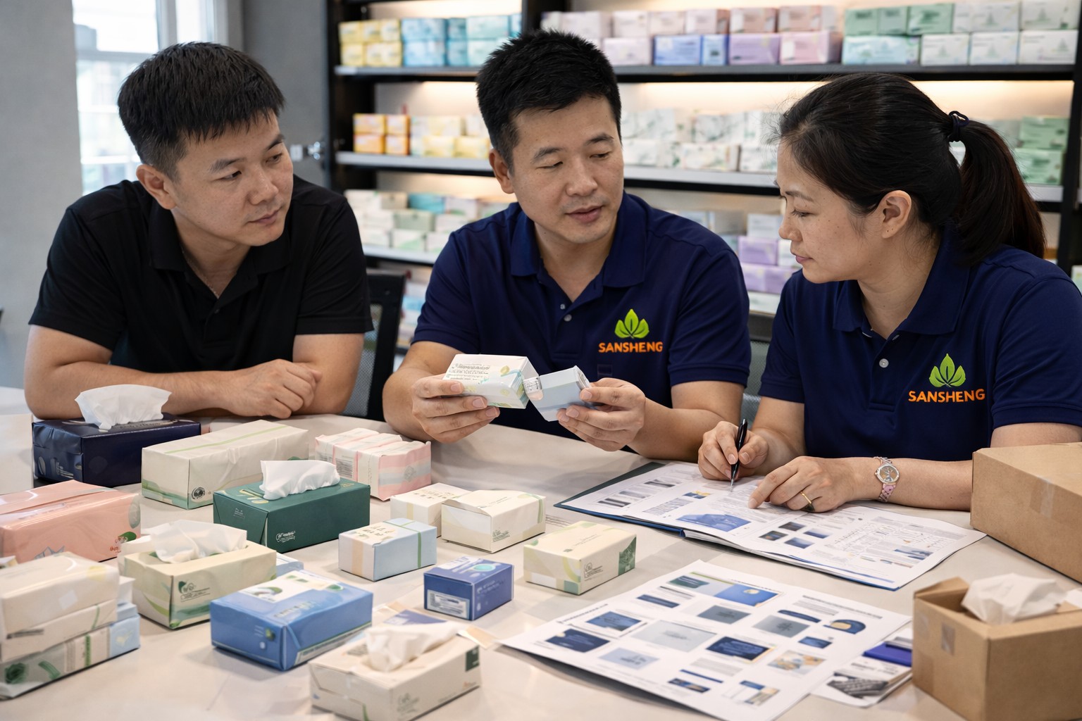 Not ideal buyer profile for finished facial tissue supply such as personal use or small sample-only orders