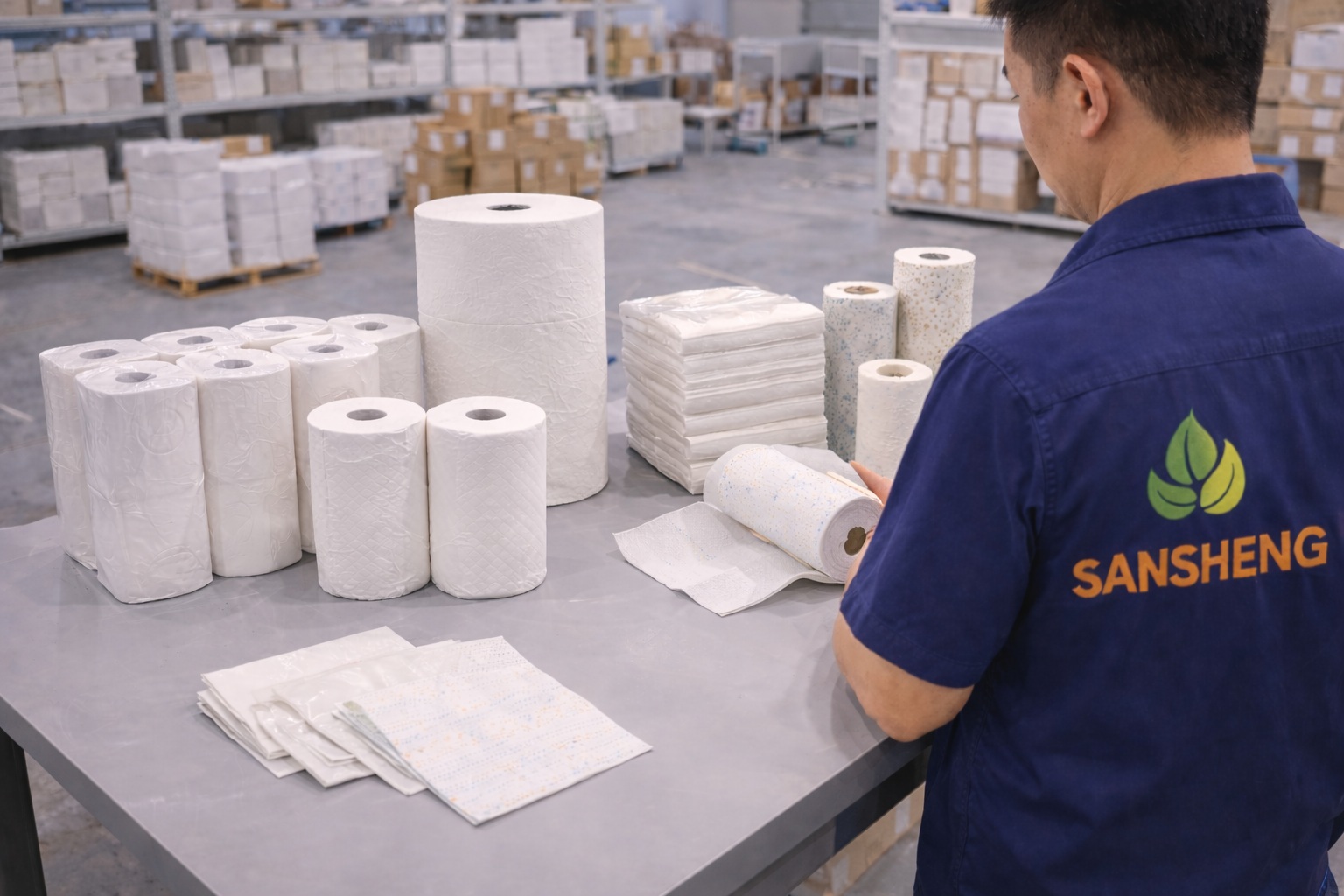 Kitchen towel product formats for B2B supply including standard rolls jumbo rolls folded towels and reusable options