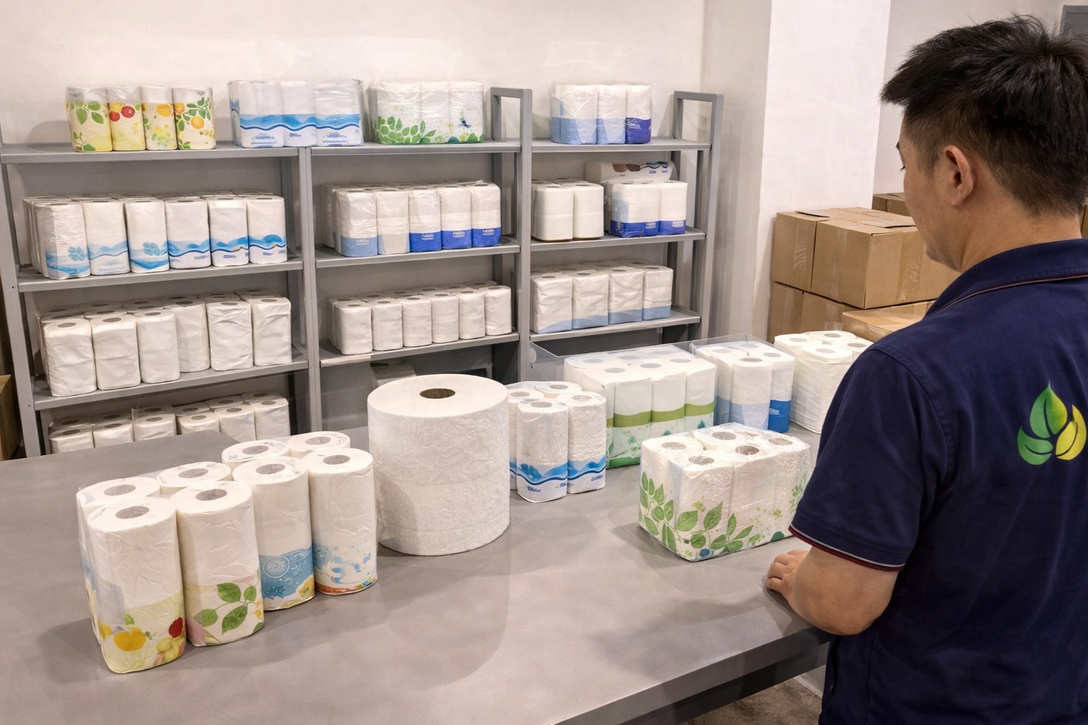 Retail distribution kitchen towel packs with private label and shelf-ready presentation