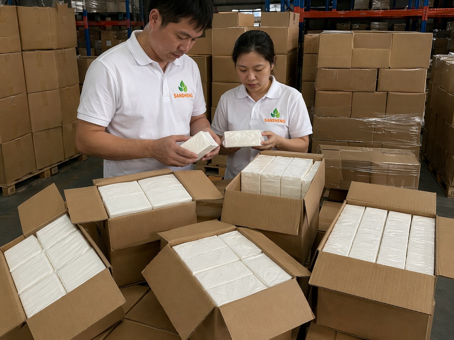 Paper napkin packaging comparison by pack count carton structure palletization and export loading logic