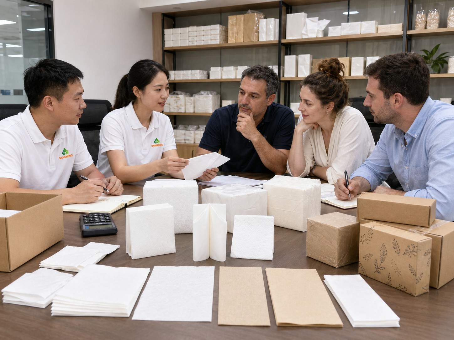 Paper napkin order FAQ and quotation support scene
