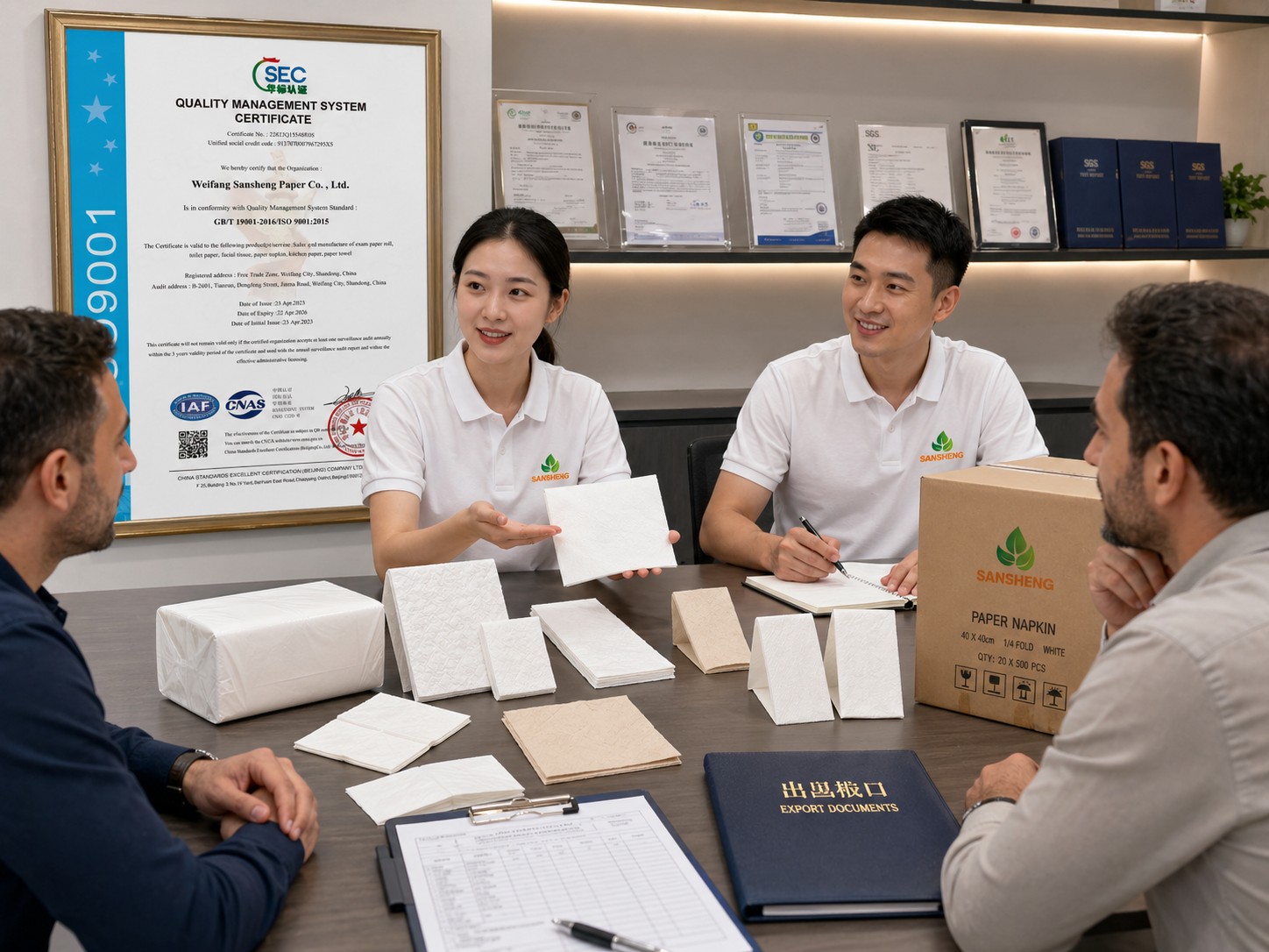Paper towel manufacturer quality documents and export compliance support