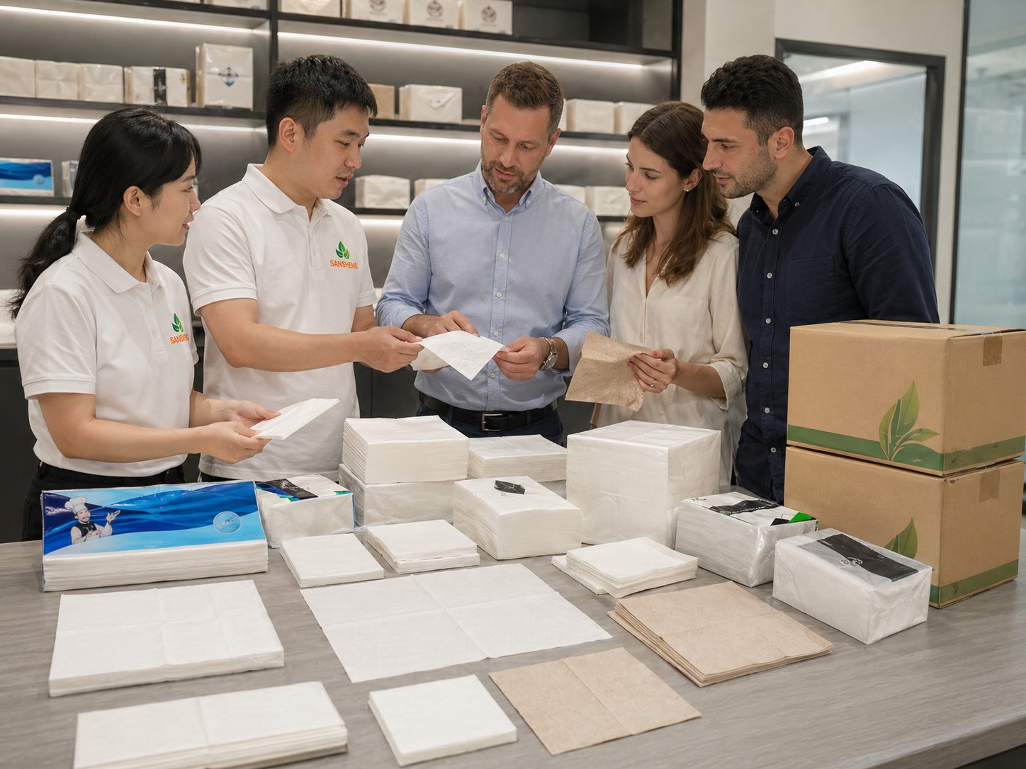 Paper napkin supply solution discussion and export packing support