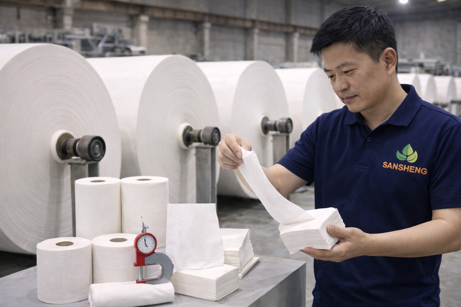 Paper towel and couch roll mother rolls for absorbency strength and stable supply