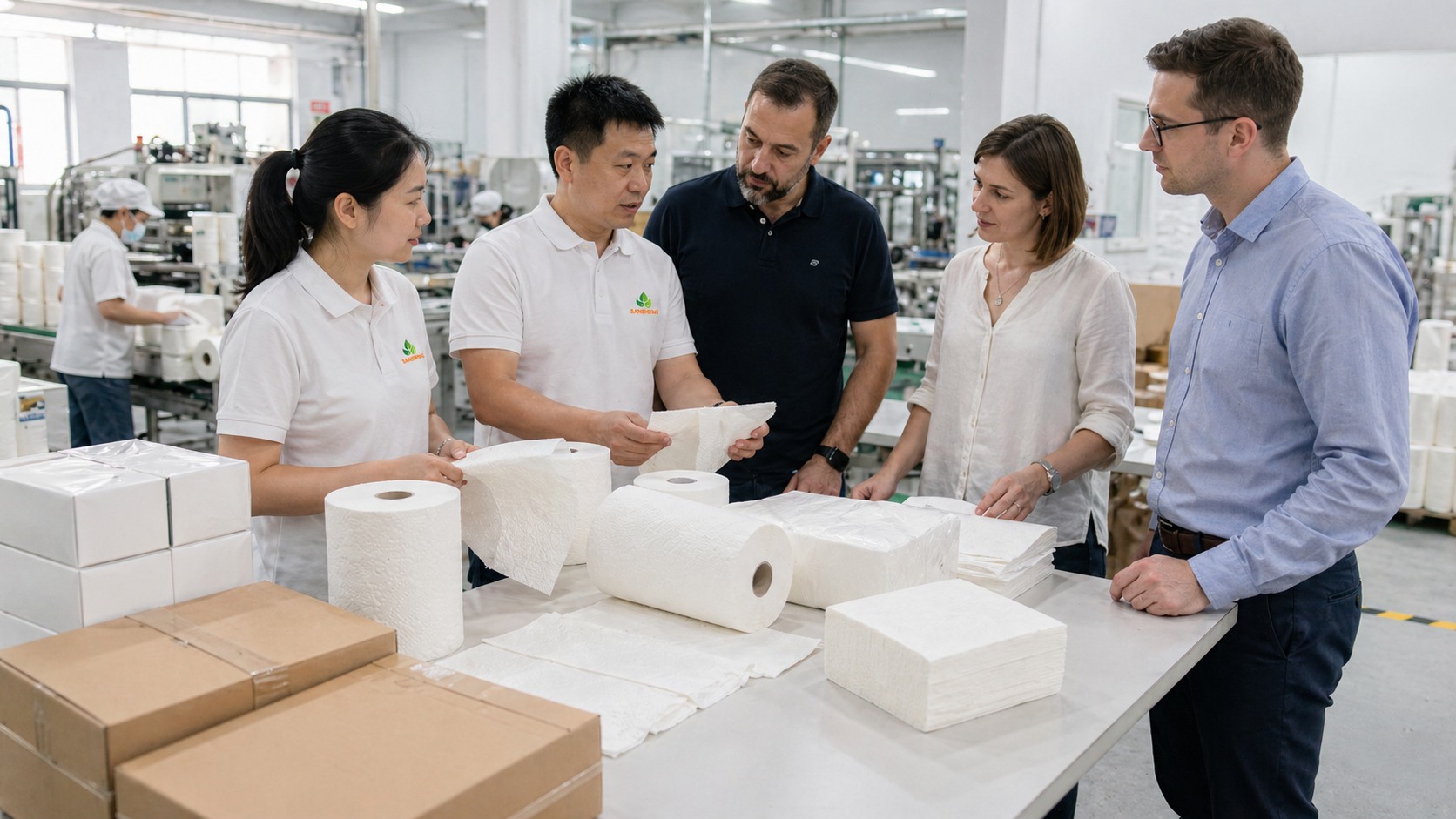 Paper towel quality and packing risk review with product samples and export cartons