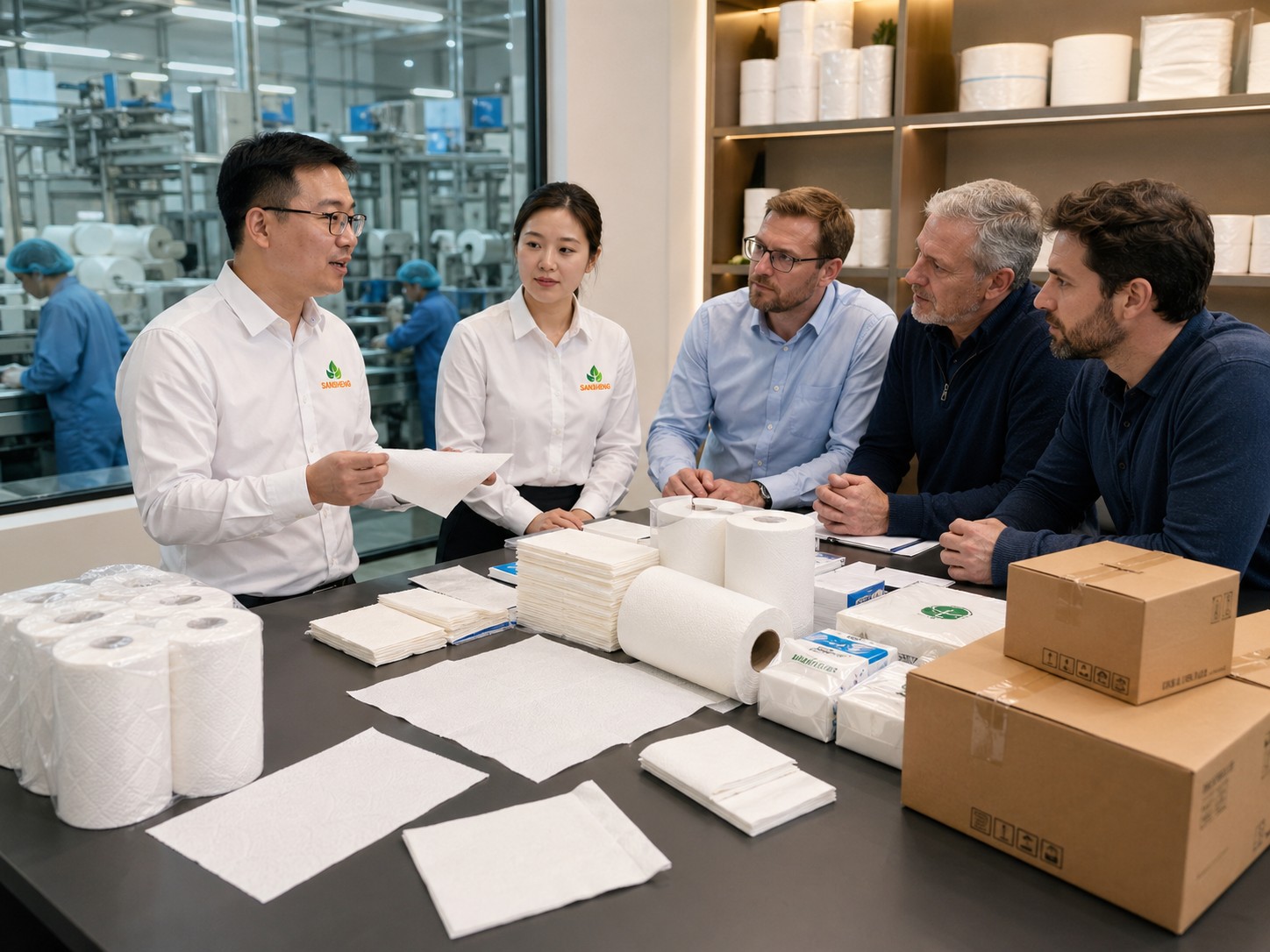 Paper towel supply solution discussion with product and export packing support