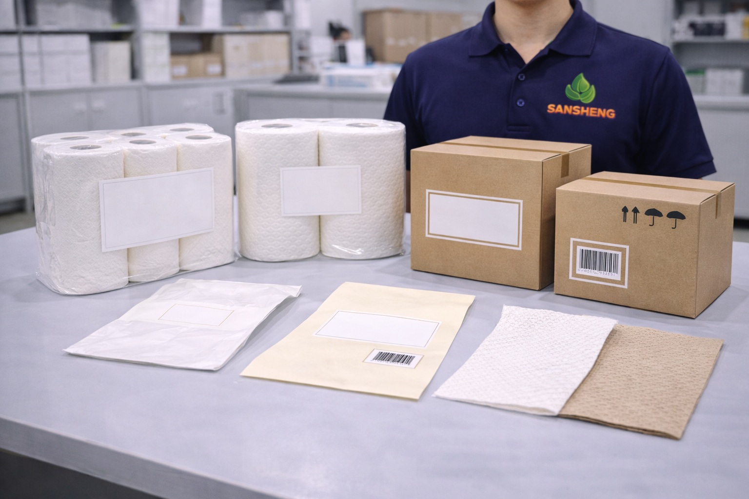 Private label kitchen towel packaging and branding review with pack layout and export carton marking