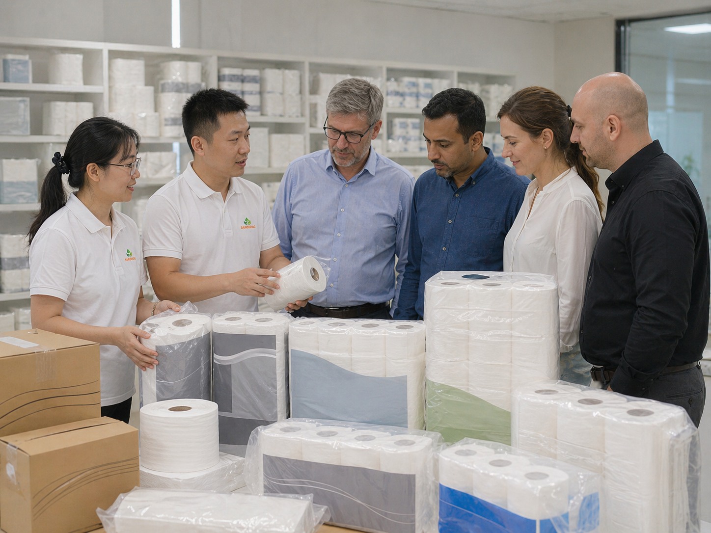 Toilet paper quality and packing problem review with product samples and export cartons