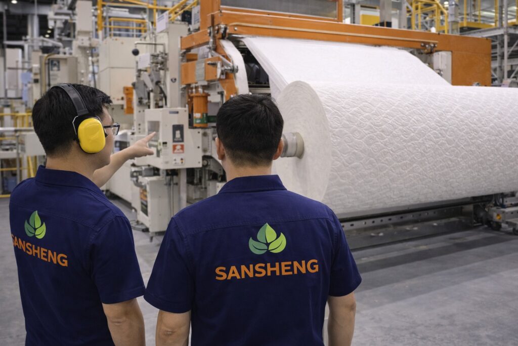 TAD paper towel manufacturer structured tissue production line for US buyers