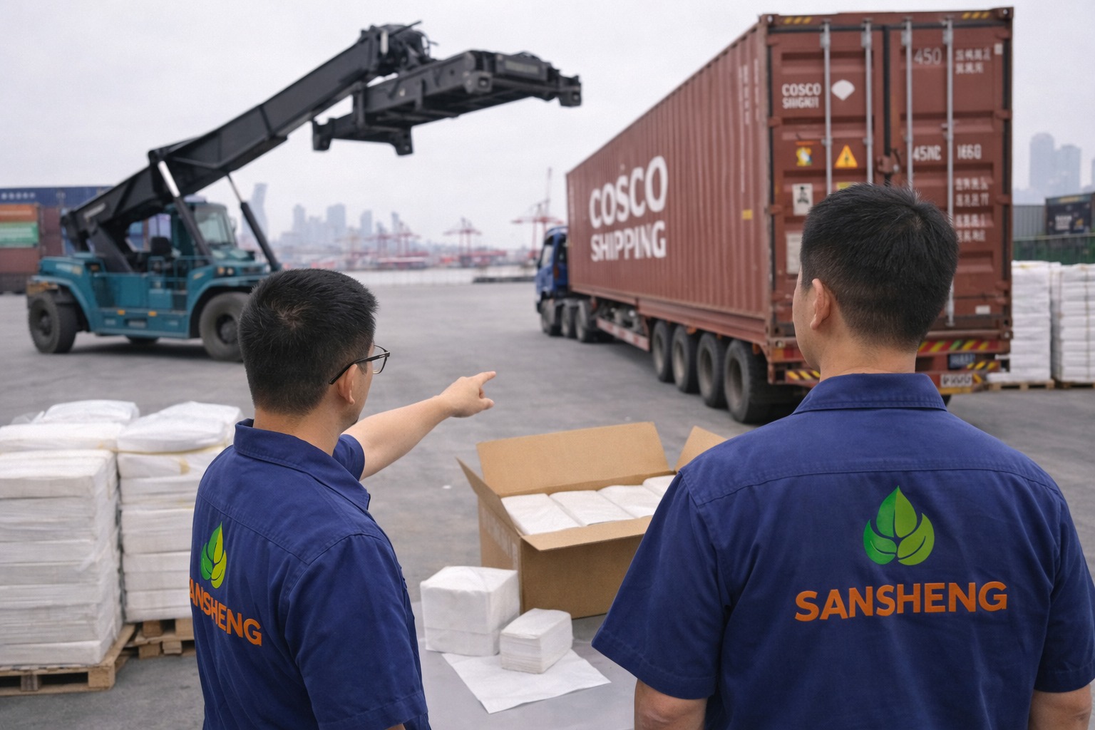 TAD paper towel supplier 40HQ container export to US AfH distributor