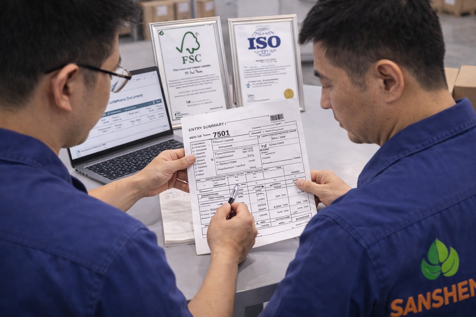 TAD paper towel supplier US customs documentation and FSC certificates