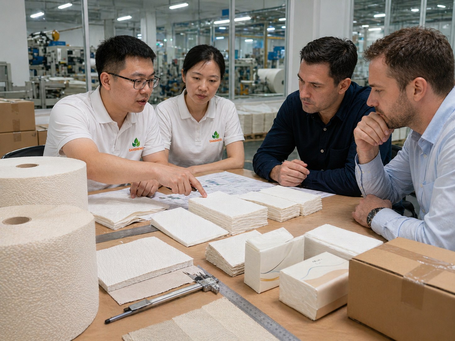 Tissue paper manufacturer quality control and supply solution scene