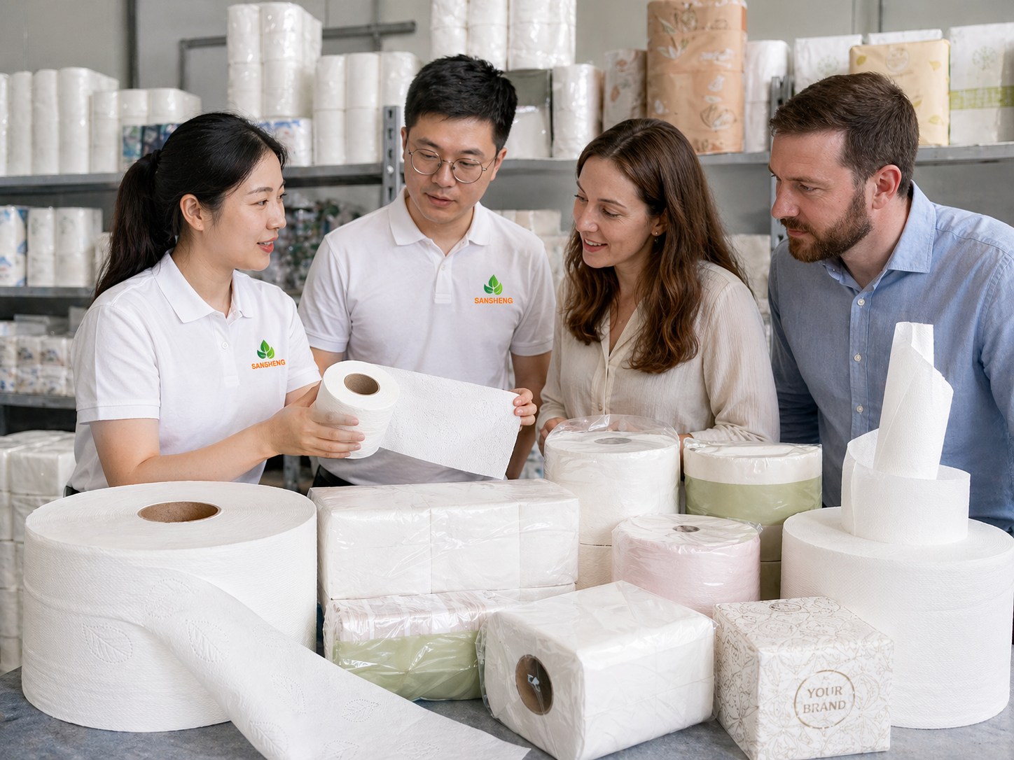 Toilet paper manufacturer bulk supply and private label support scene