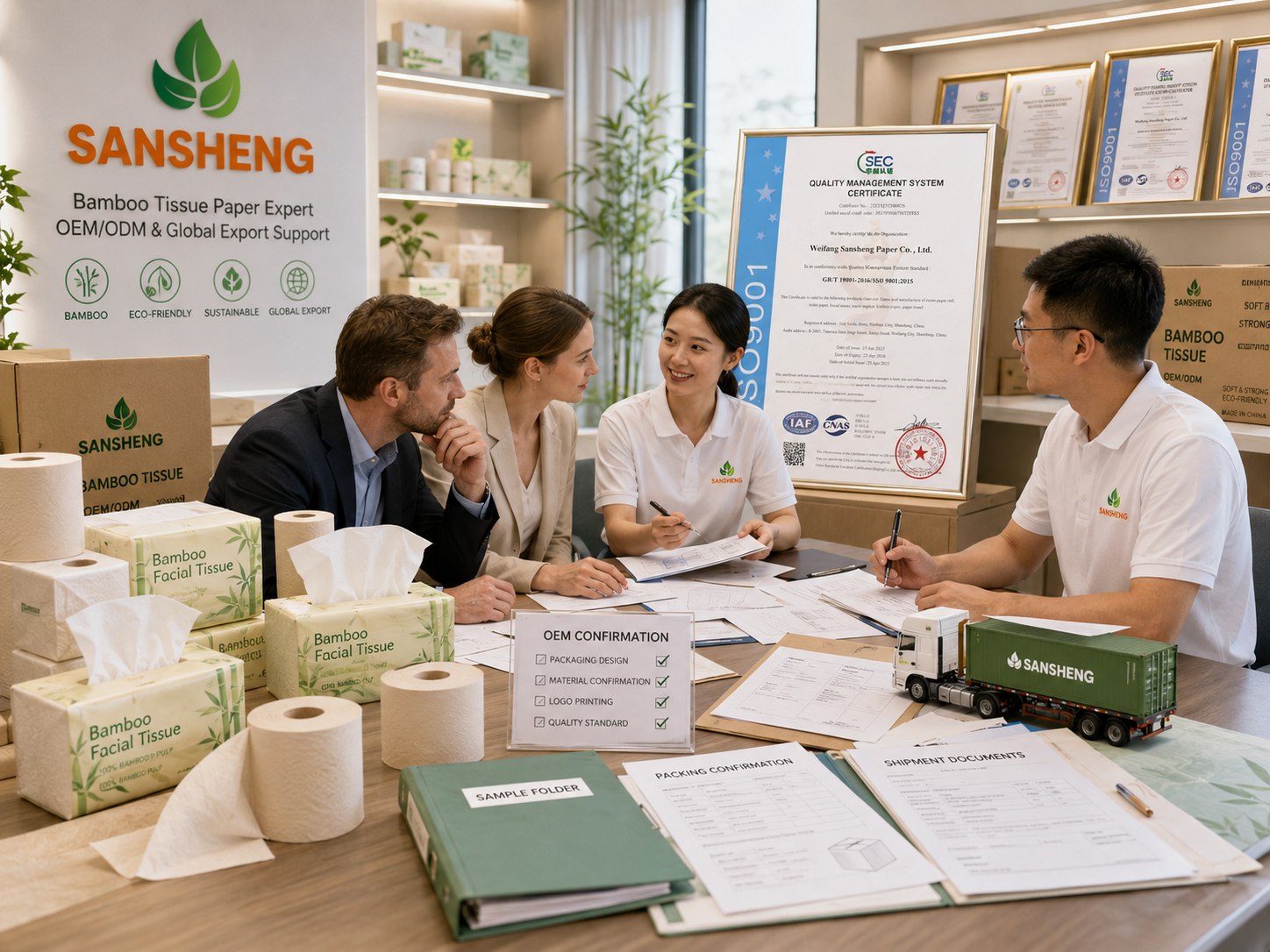 Bamboo tissue paper manufacturer certification and export supply support