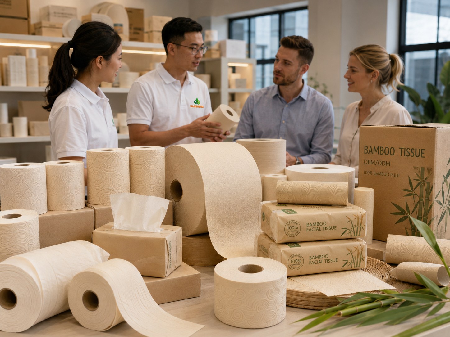 Bamboo tissue paper wholesale supply and OEM packaging