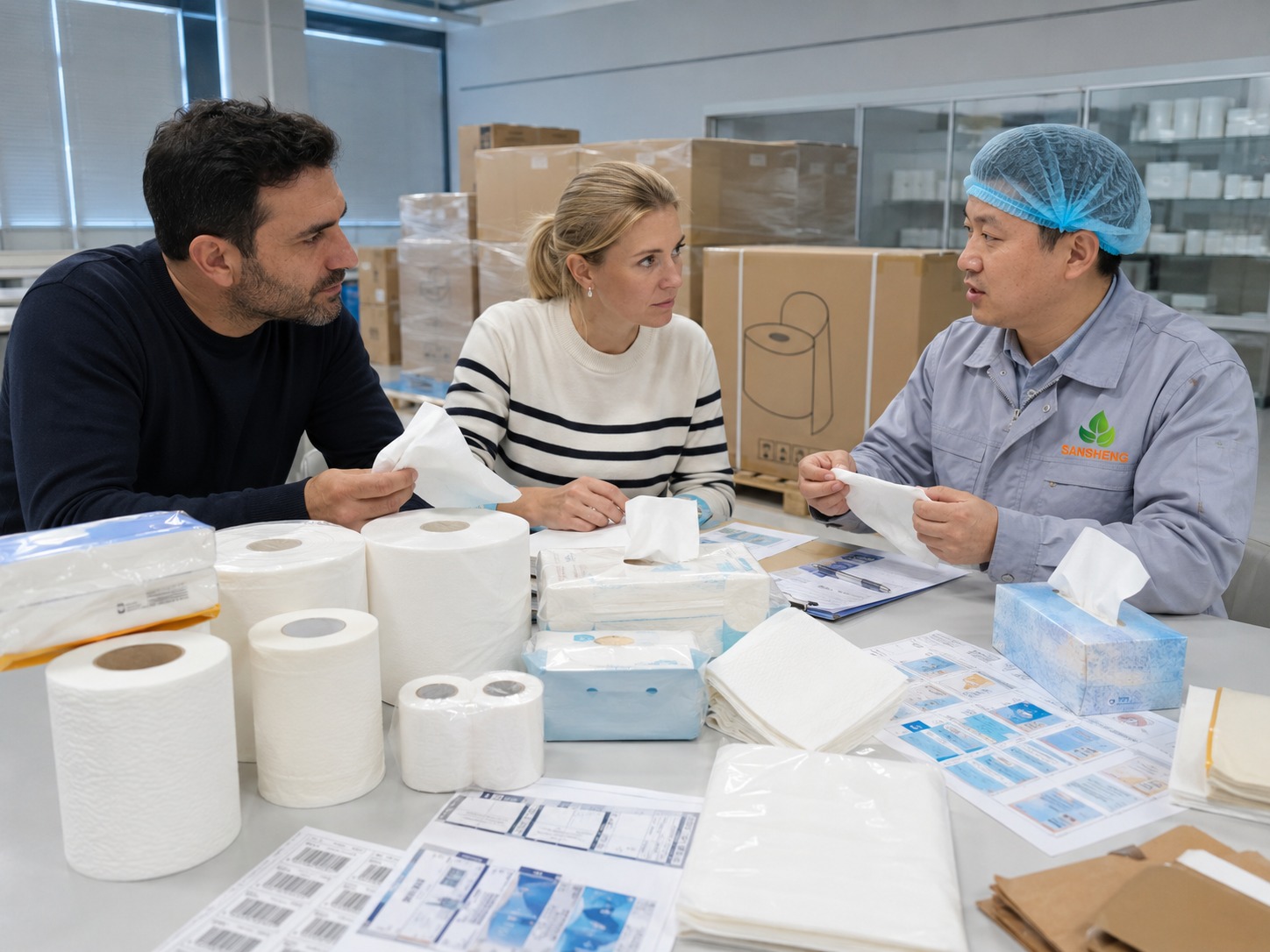 Brand and OEM tissue paper supplier supporting OEM tissue manufacturing with samples packaging QC and loading plans