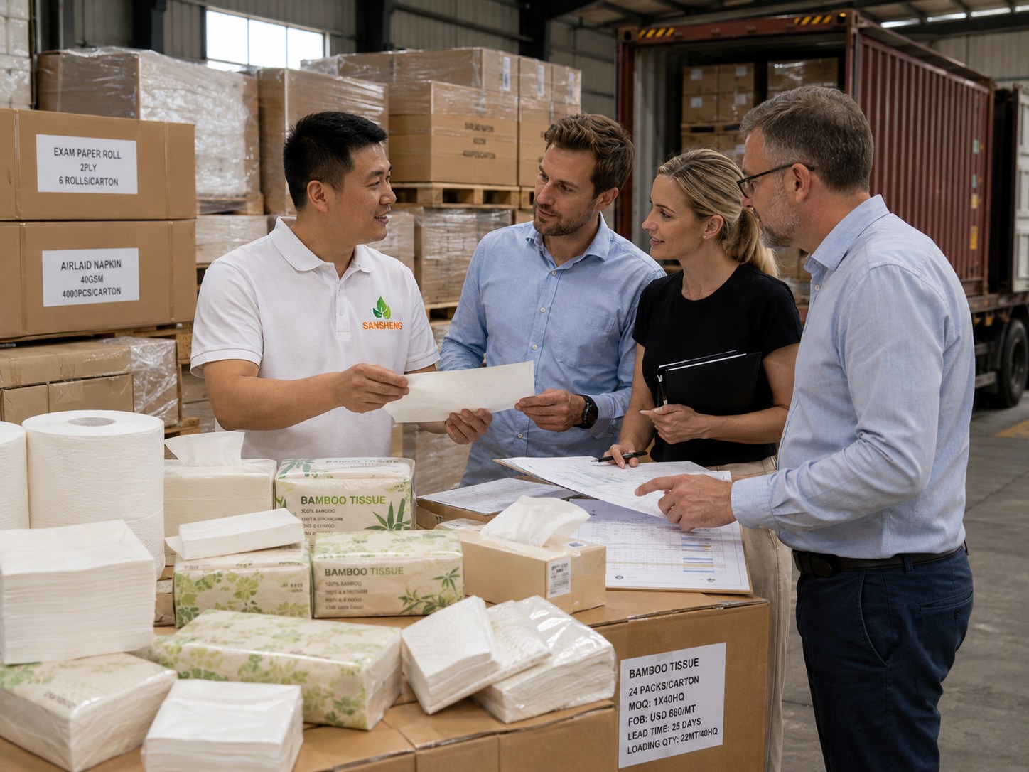 bulk tissue export planning guide for loading quantity MOQ FOB price lead time and repeat orders