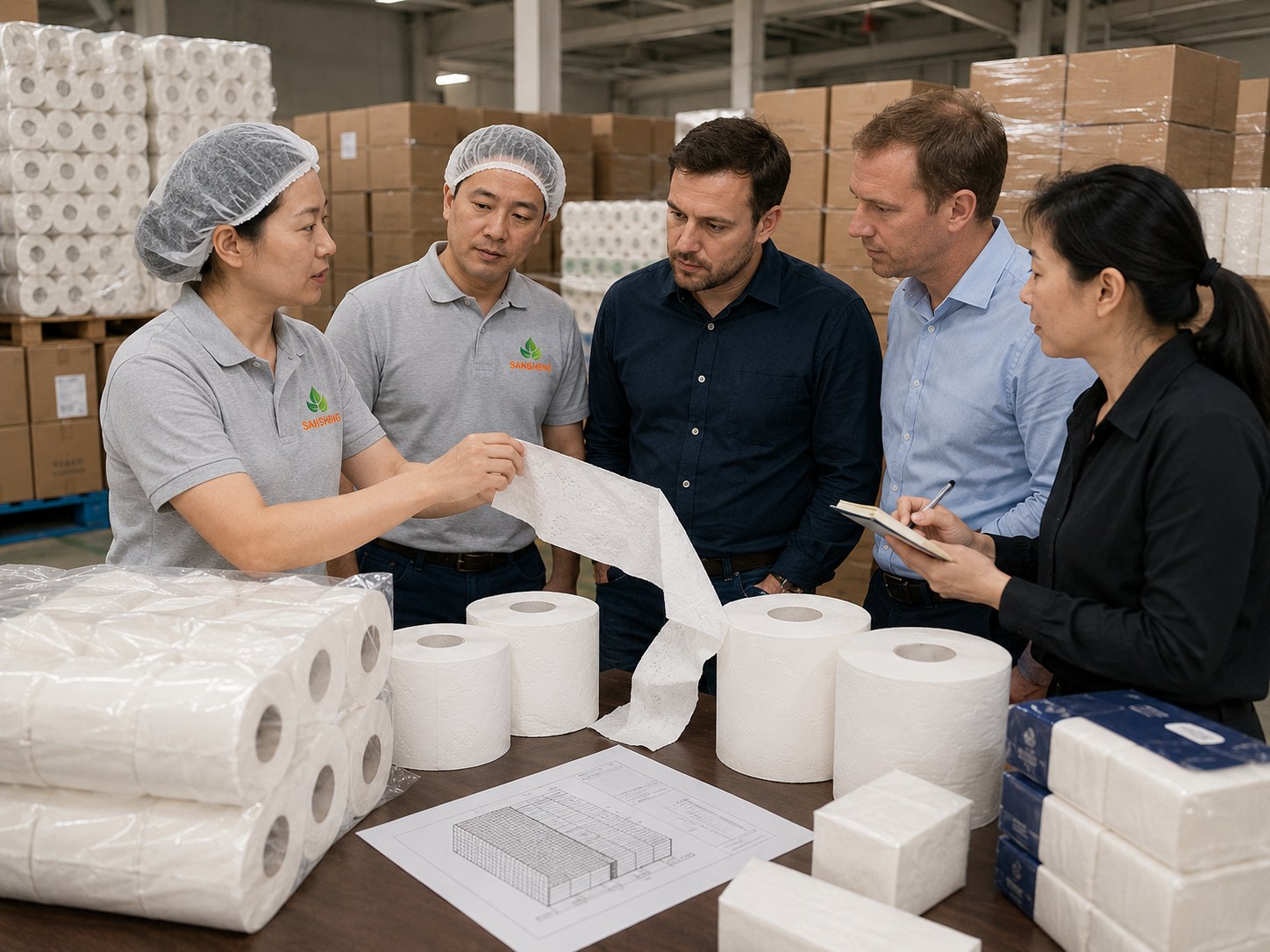 Wholesale toilet paper loading and practical OEM packing for distribution markets