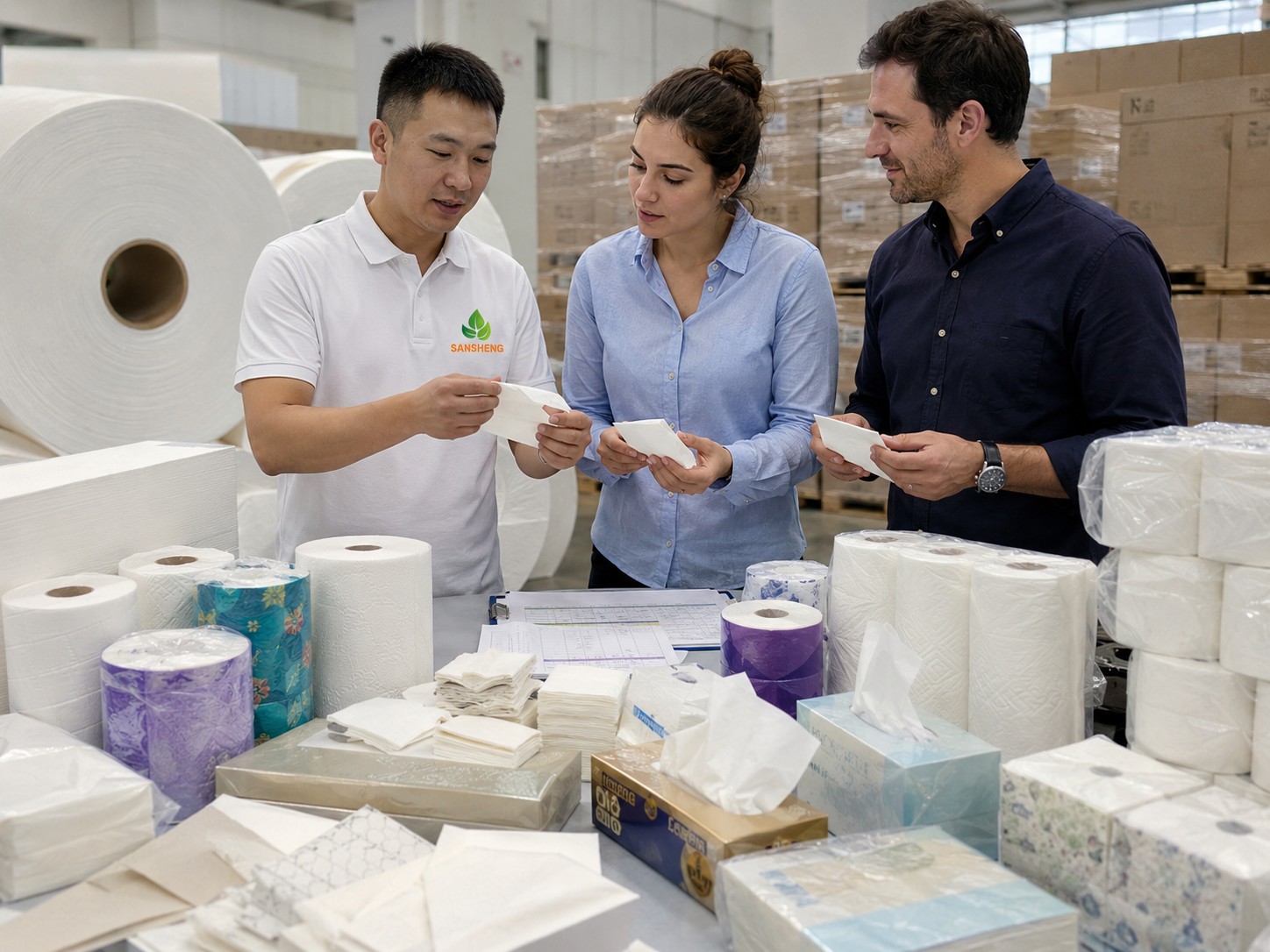 China tissue paper company factory production capability for jumbo rolls OEM tissue products and private label supply