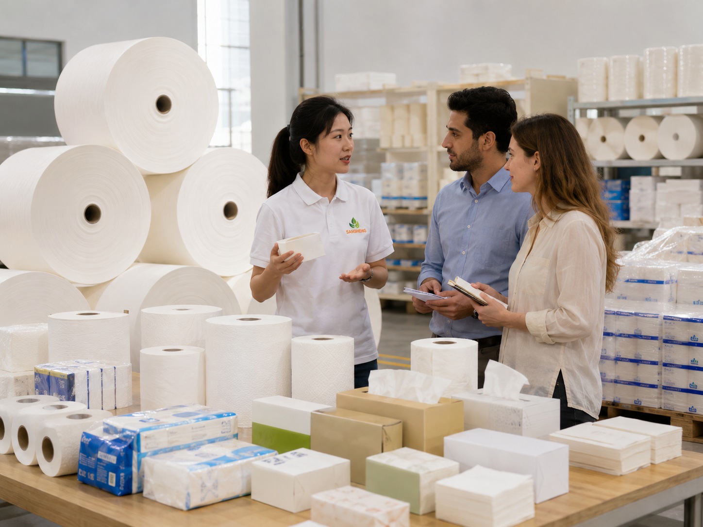 China tissue paper company product range including tissue mother rolls toilet paper facial tissue paper towels napkins and private label packing