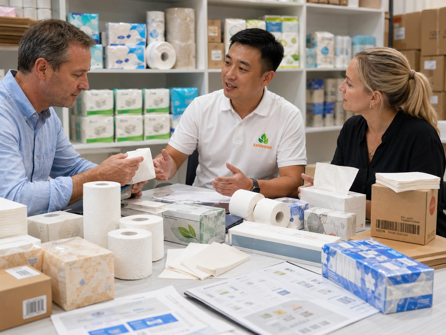 contact tissue paper supplier for OEM tissue products private label tissue packaging and export carton support
