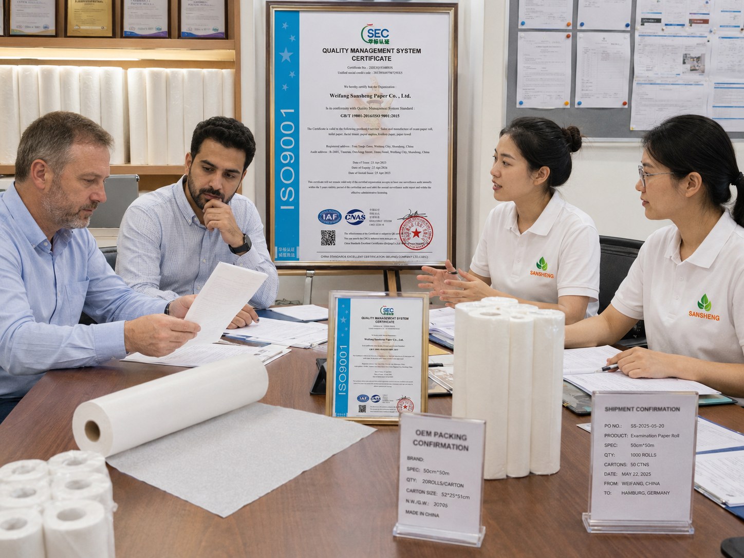 Certificates and supply confidence for examination paper rolls manufacturer