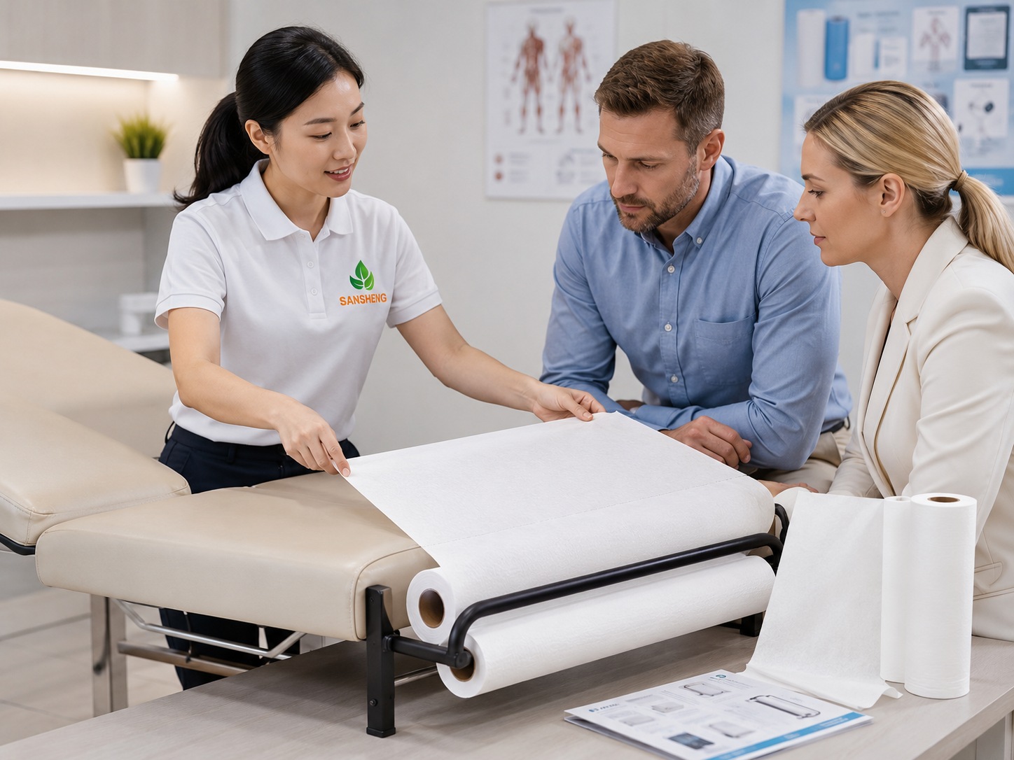 Examination paper rolls matching dispenser systems and core sizes