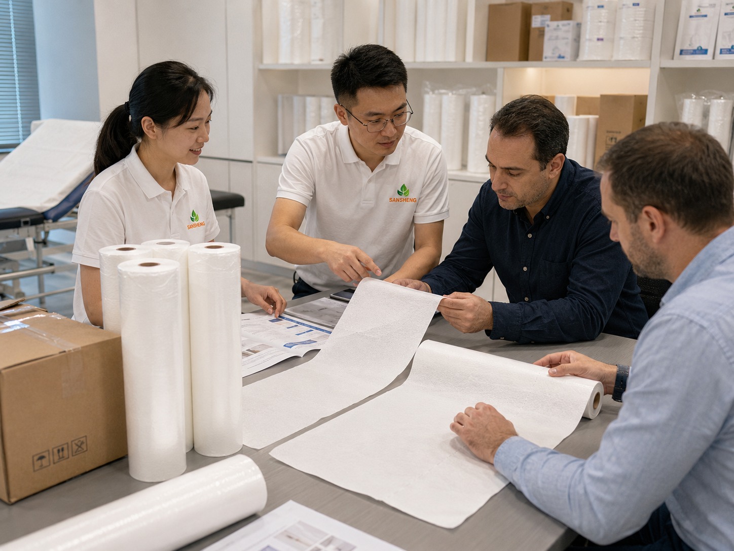Examination paper rolls manufacturer checking medical roll specifications and export packing details