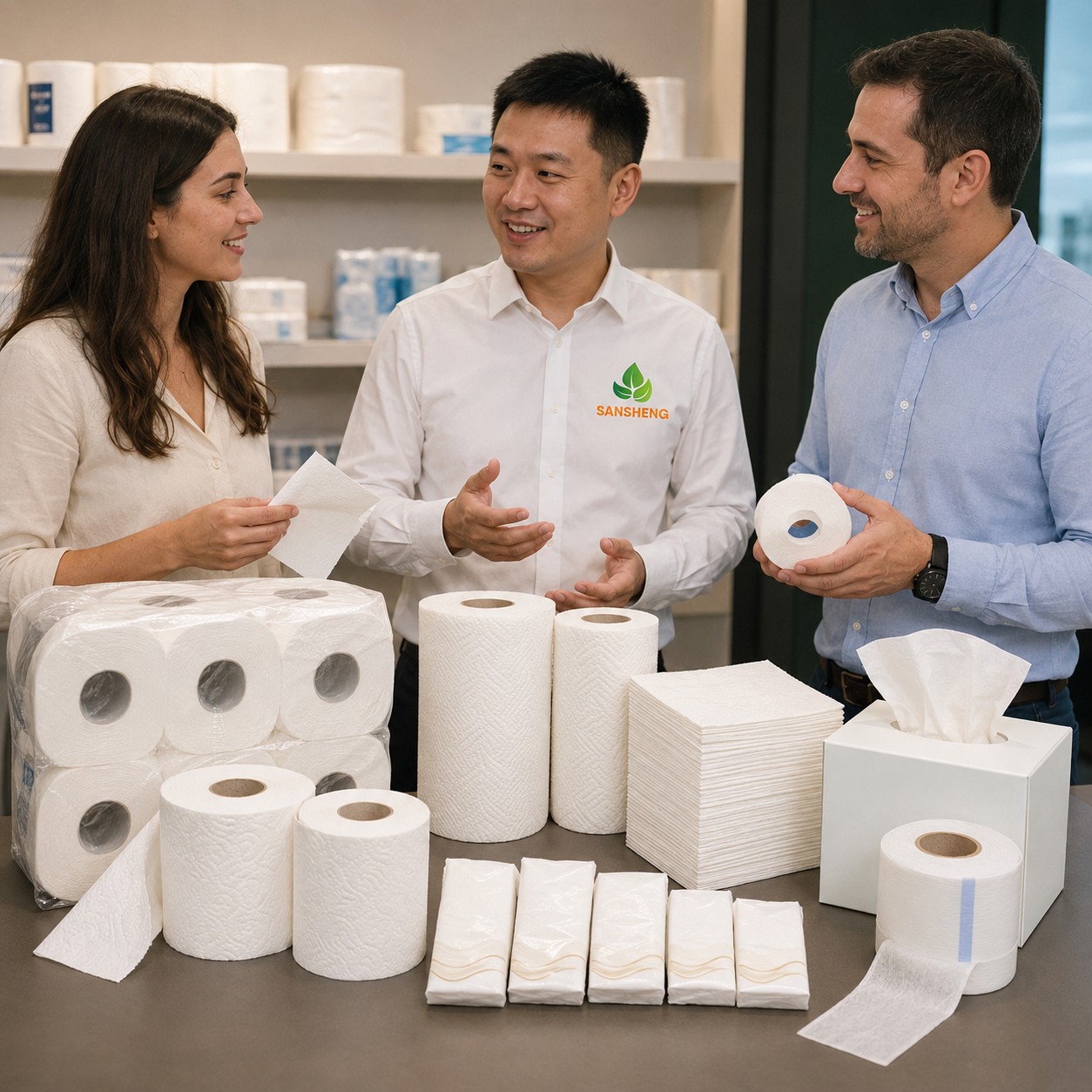 finished tissue supply program for toilet paper kitchen towels facial tissue paper napkins pocket tissue and neck ruffles