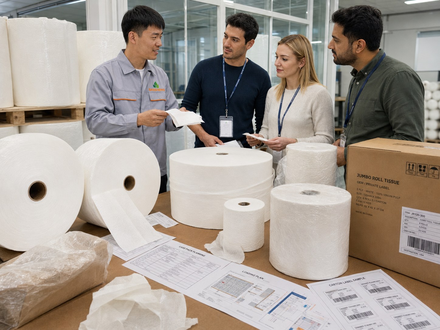 jumbo roll paper manufacturer packaging and OEM case pack planning