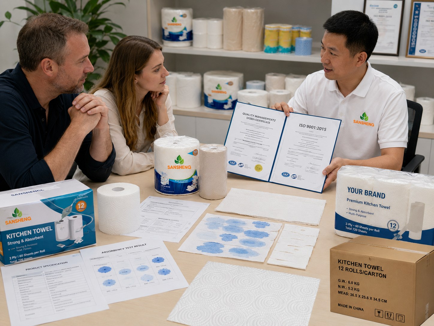 kitchen towel supplier certificates and quality documents for B2B buyers