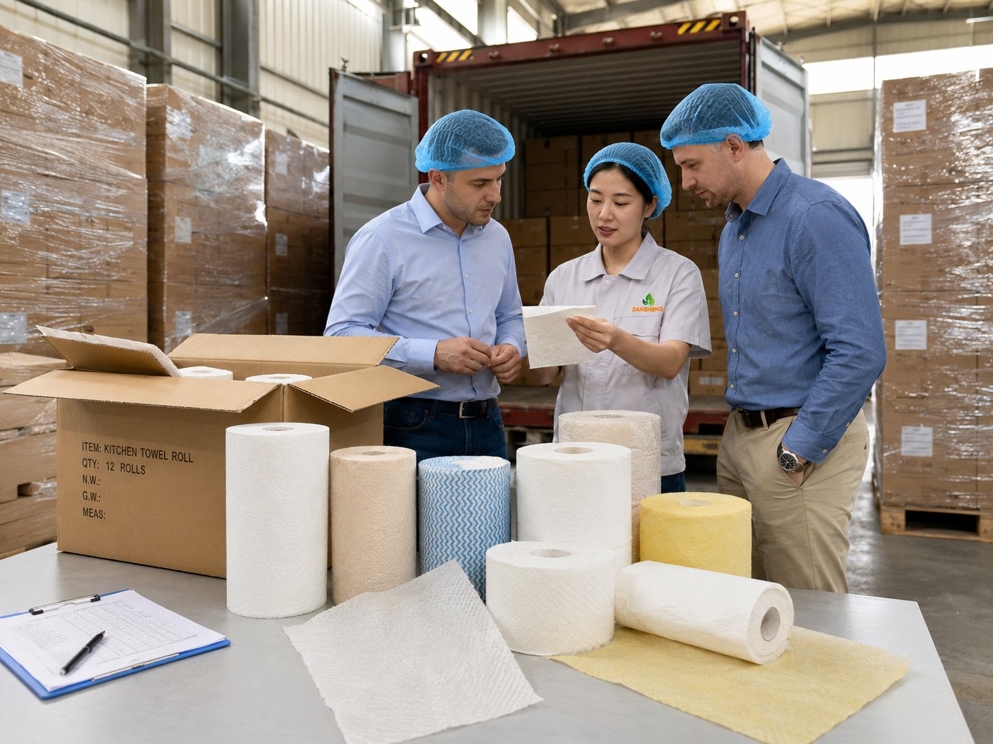 kitchen towel supplier MOQ container loading and export packing support