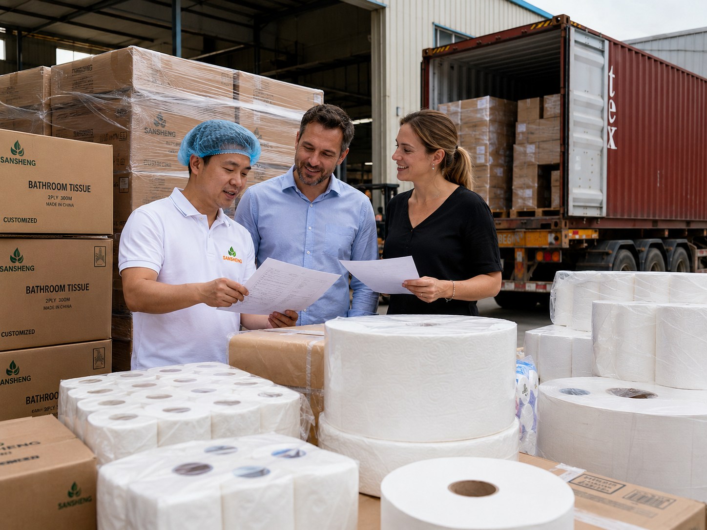 Tissue Paper Supplier in China loading and shipment support for bulk tissue orders