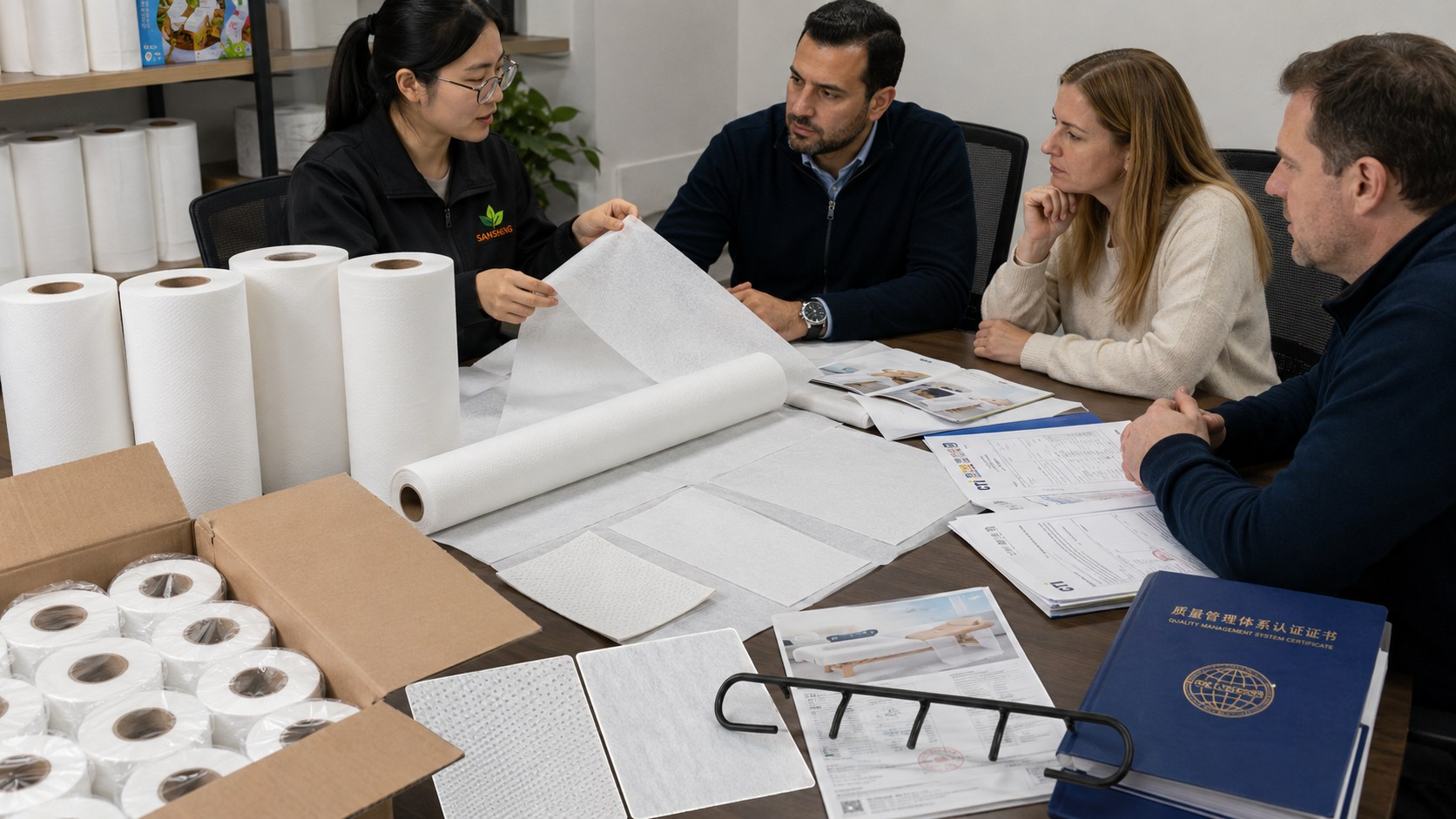 Medical exam table paper manufacturer QMS audit and lab testing report