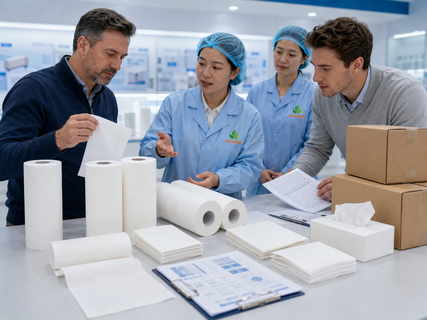 Medical tissue paper manufacturer solving buyer pain points with sample checking quality control and export packing