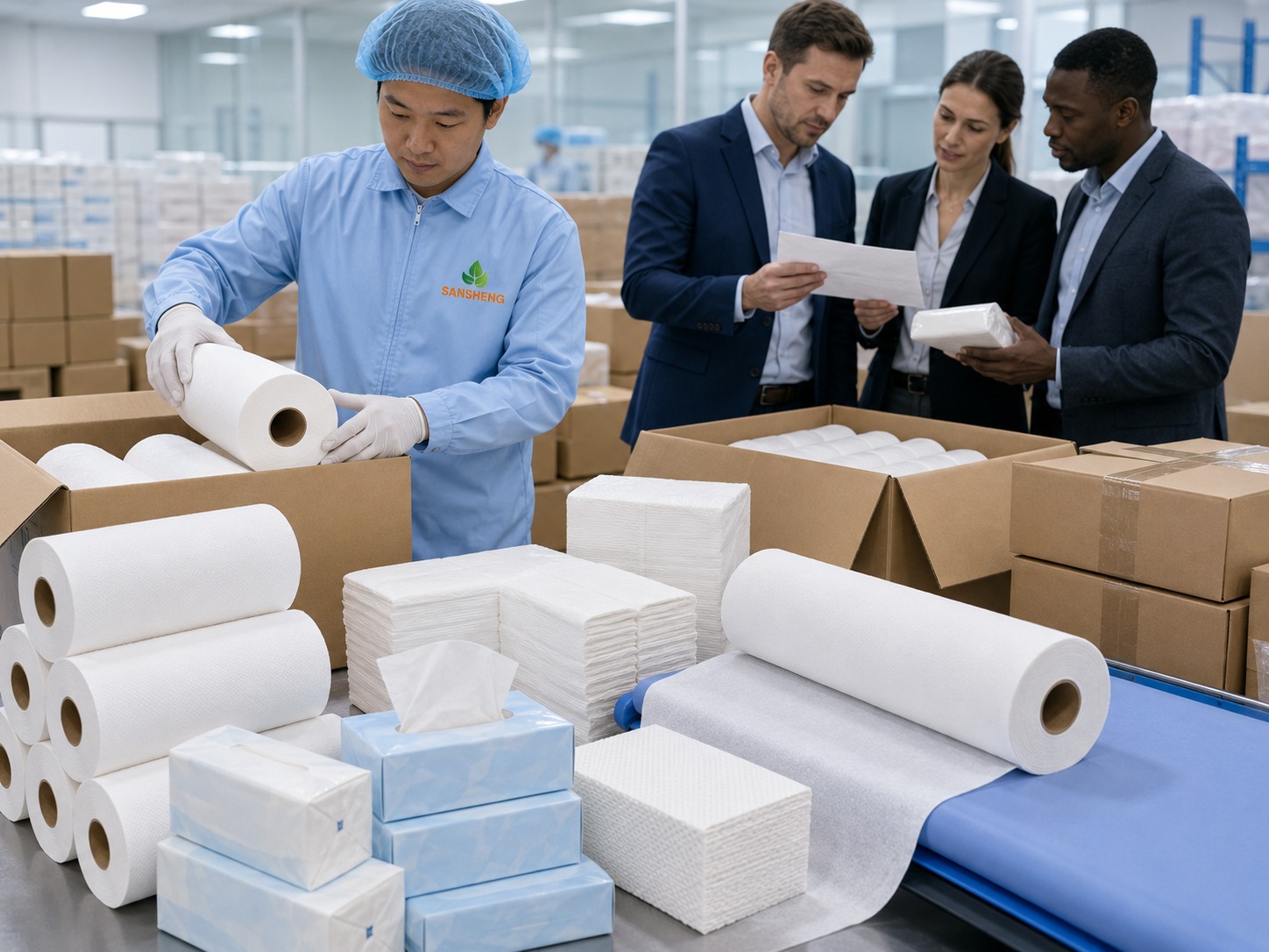 OEM export packing for medical tissue paper bulk supply