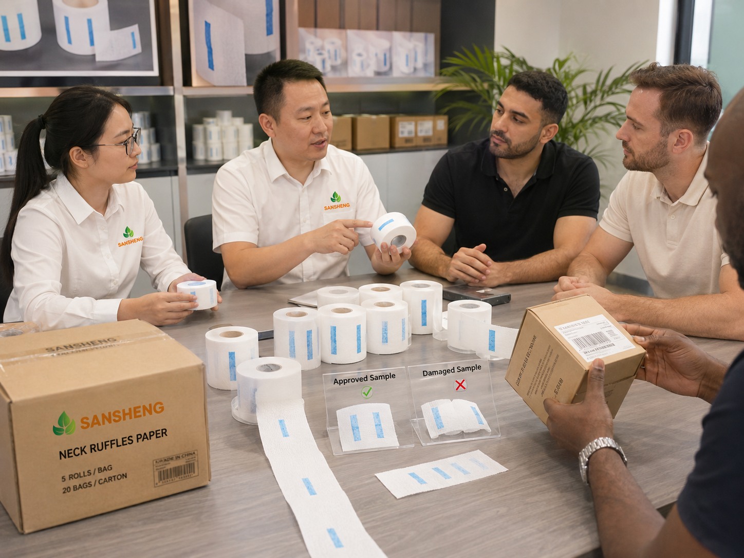 Common neck ruffles paper supply problems and quality control