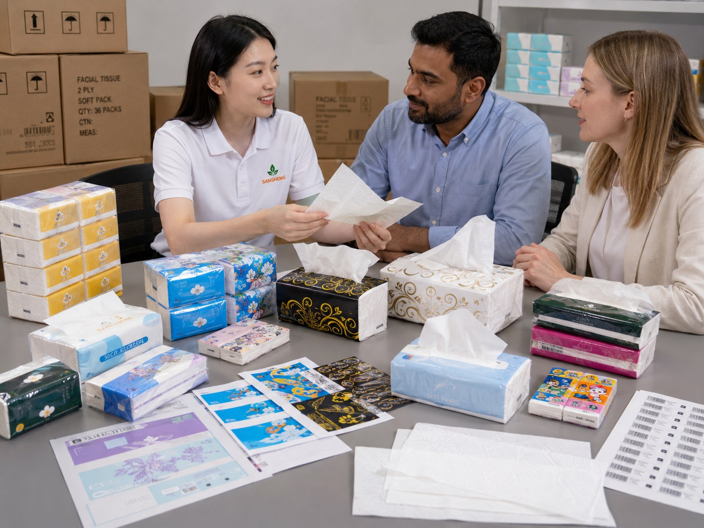 facial tissue supplier for OEM and private label facial tissue supply