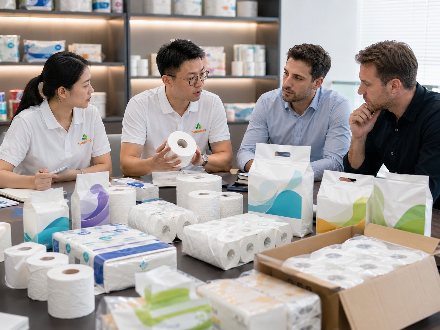 OEM toilet paper packaging and export carton packing formats